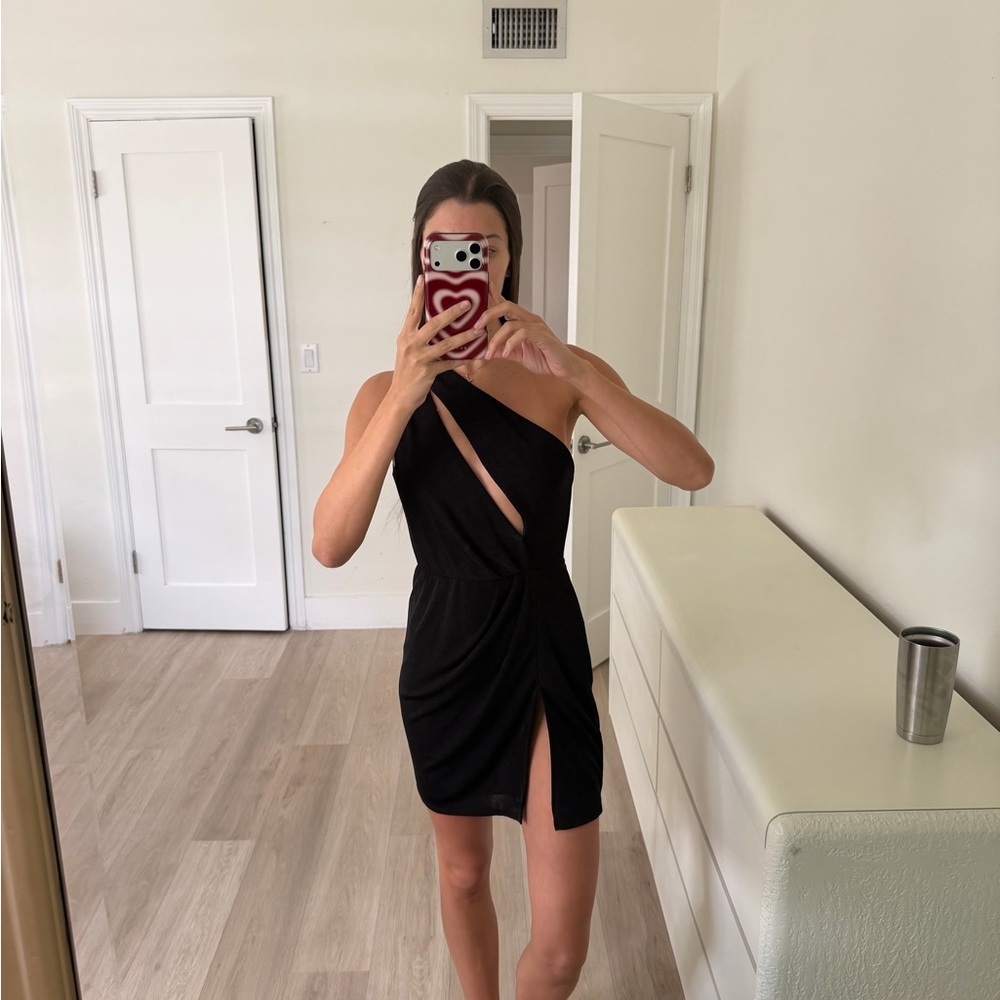 Lucy in the Sky Black One-Shoulder Dress